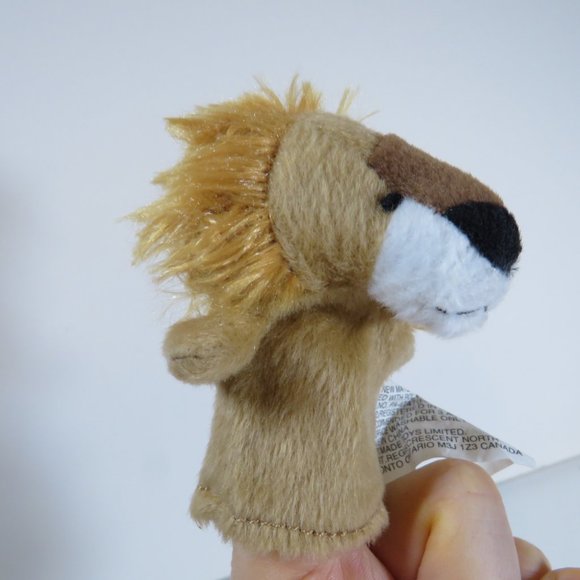 LION FINGER PUPPET Stuffed Animal Plush - Picture 3 of 10